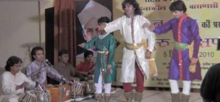 Sri Ravi Shankar Mishra performs kathak in Varanasi on September 5, 2010.